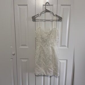 SABO Linen Mini Dress Ivory Graduation Dress Size Small